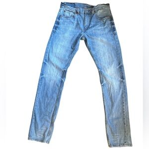 Levi’s 511 jeans slim fit light distressed wash 30” waist 32x33 label